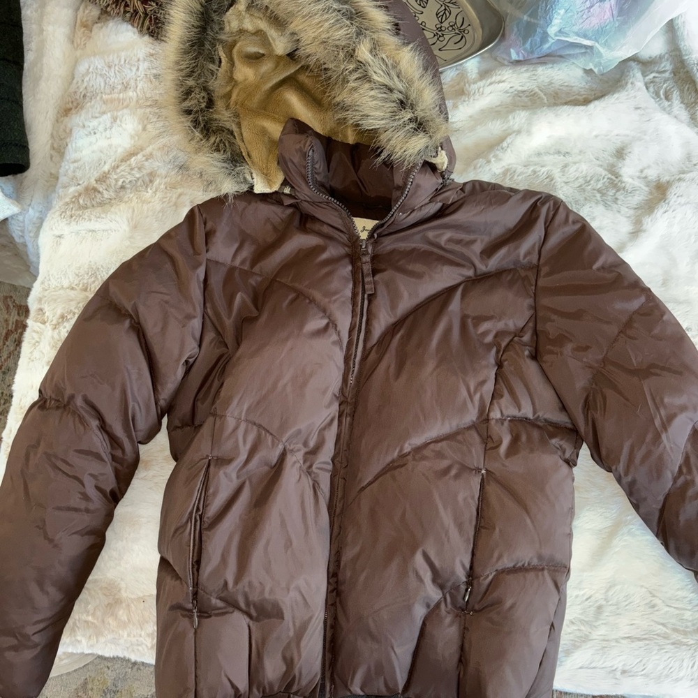 Brown Jonathan Stone Puffer Winter Jacket Coat